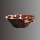 Round Copper Fire and Water Bowl