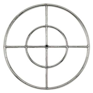 Round Stainless Steel Fire Ring 24'' LP